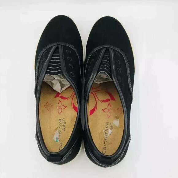 Comfortiva Shoes Womens Size 8 M Black Lithia Slip On Canvas Comfort Sneakers - Picture 8 of 11